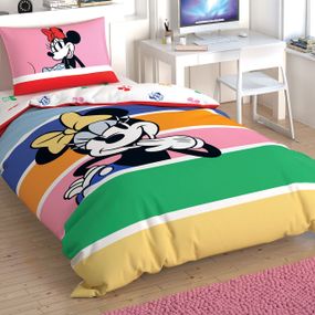 Постельное белье TAC Disney 160×220 см Minnie Mouse Rainbow
