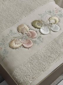 Полотенца Pupilla Eva butterfly big kahve Пенье набор 2шт