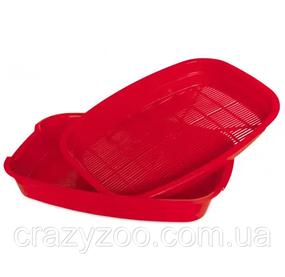 Туалет для котов с сеткой черри 37x27x6 см 61373