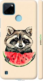 Чохол на Realme C21Y Єнотик з кавуном "4605m-2472-2448"