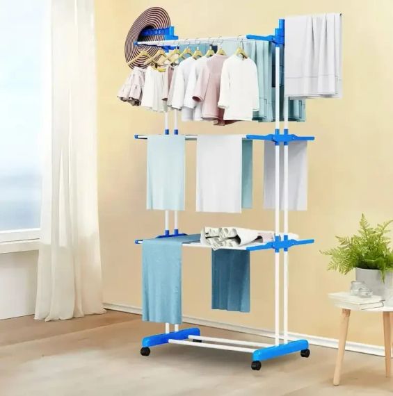 Вішалка Garment Rack With Wheels для сушіння одягу, Портативна сушарка для білизни на коліщатках   знижка