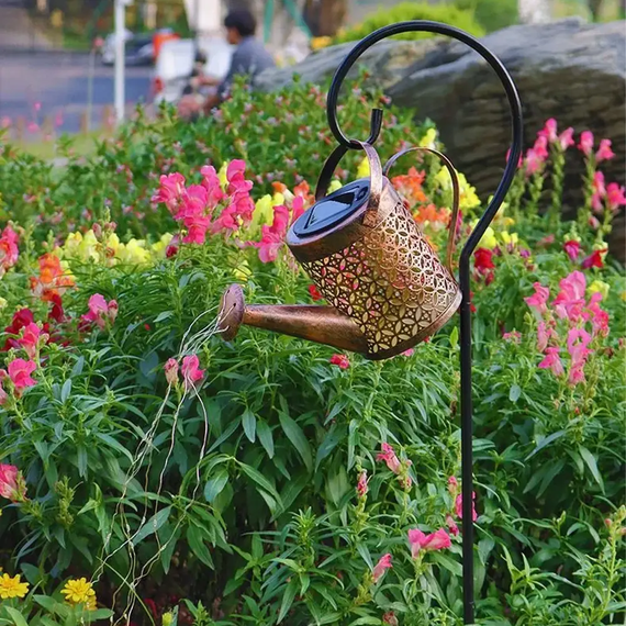 Садовий світильник на сонячній батареї "Лійка" 80см, Fairy lamp / Декоративний LED ліхтар для саду | Зображення 6
