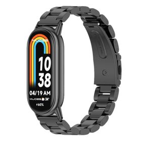 Металлический ремешок Mijobs для фитнес браслета Xiaomi Mi Smart Band 8 - Black