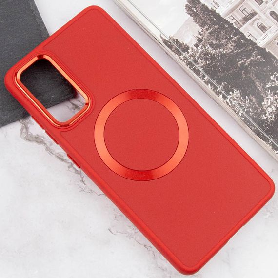 TPU чехол Bonbon Metal Style with MagSafe для Samsung Galaxy S24 Красный / Red | Зображення 3