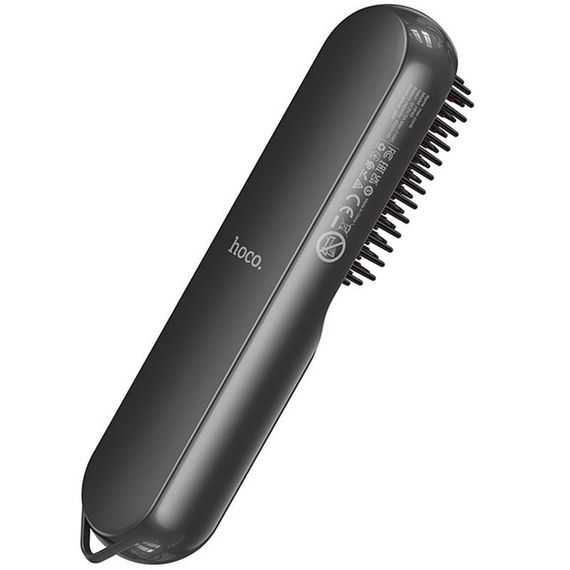 Расческа-выпрямитель Hoco HP45 Heating straight hair comb Gray | Зображення 1