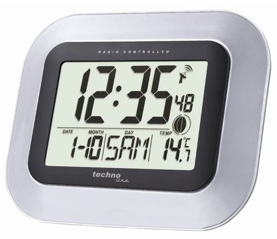 Годинник настінний Technoline WS8005 Silver/Black (WS8005)