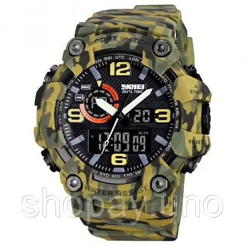 Годинник наручний чоловічий SKMEI 1520CMGN CAMO GREEN, годинник військовий чоловічий, для військовослужбовців. Колір: камуфляж | Зображення 9