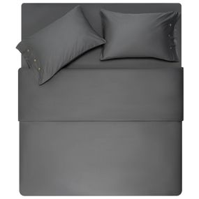 Комплект Постільної Білизни ARDESTO  1.5сп Mix&amp;Match, підковдра 160х220см, простирадло 180х240см, наволочки (2) 50х70см, 100% бавовна, сатин, сірий (ART1622SD)