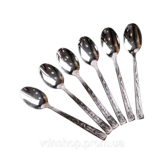 Набір чайних ложок з нержавіючої сталі 6 штук столовий набір HP96925 | Зображення 2