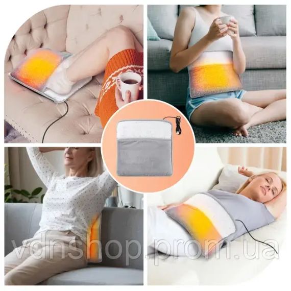 Электрогрелка для ног до 60°С (30×30см), от USB, Foot warmer / Термогрелка для ног / Электроковрик для ног | Зображення 3