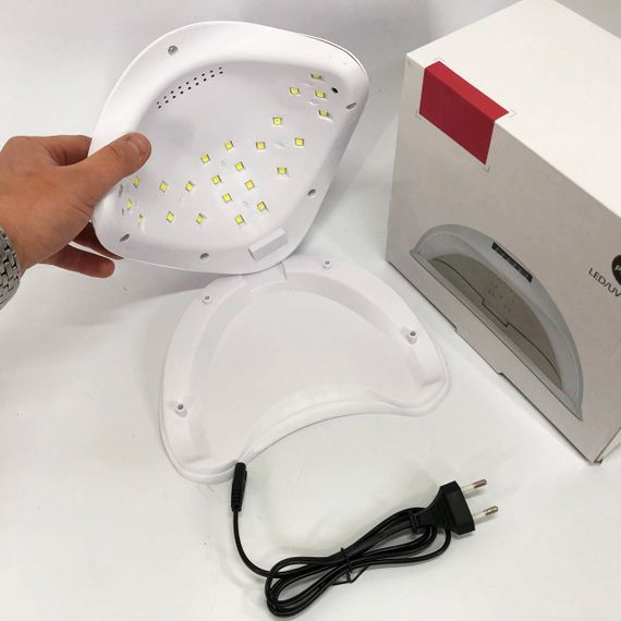 Лампа для манікюру Sun 5 nail lamp FD93-1 led для сушіння гель лаку з таймером для домашнього використання | Зображення 7