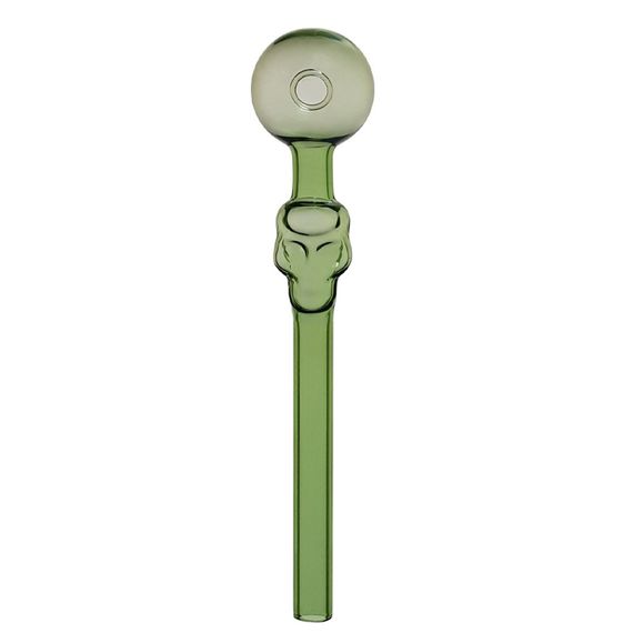 Скляна Трубка Колба Для Випаровування "Oil Pipe Scull Green"
