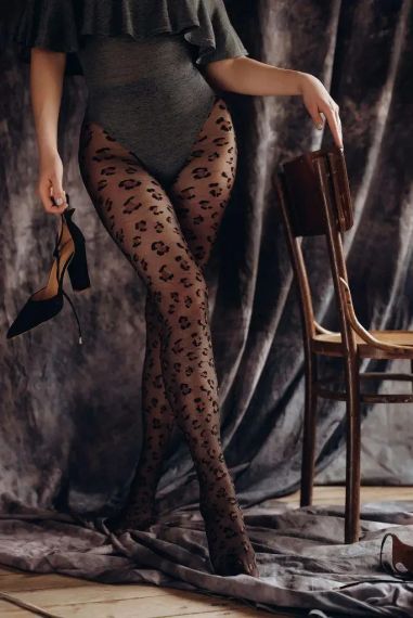 Колготы женские, капроновые, леопардовые колготки Omero Zuri. Italy, размер L | Зображення 3