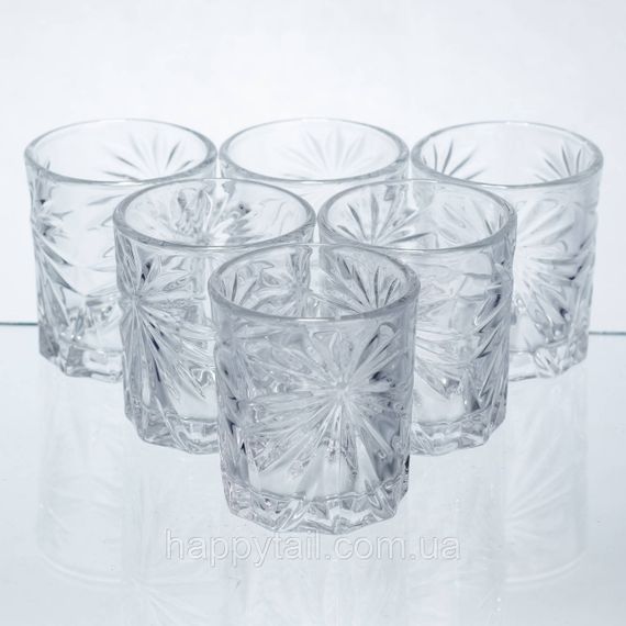 Набір чарок для міцних напоїв Shot glass 6 штук по 75 мл HP-17-36