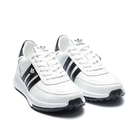шкіряні кросівки Adidas колір чорний, білий. | Зображення 1