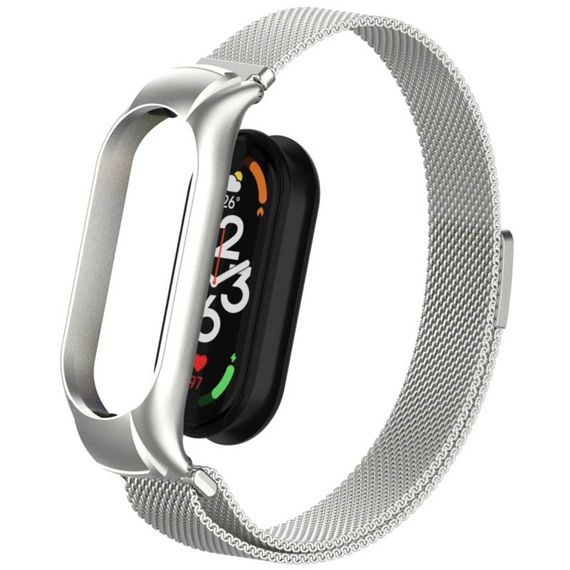 Ремешок Milanese Loop Design для Xiaomi Mi Band 8 Silver | Зображення 2