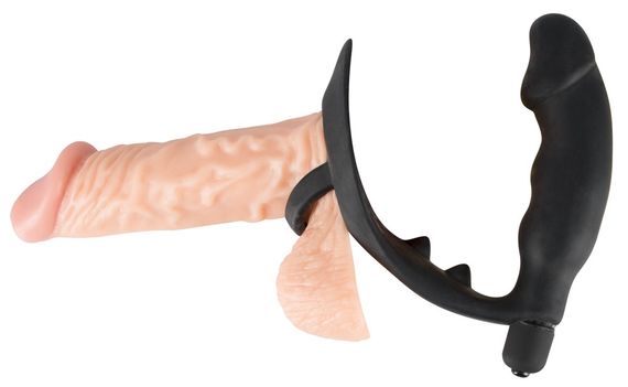 Ерекційне кільце з анальною пробкою - Black Velvets Ring & Vibro Plug | Зображення 7