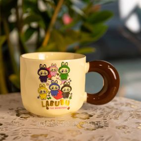 Чашка порцелянова Labubu The Monsters 400 (мл) подарункова кружка прикольна чашка для дітей на подарунок FM-21B