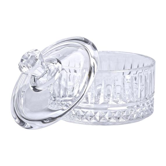 Цукерниця з кришкою скляна Ø 10 см кругла HP-YH-72 | Зображення 3