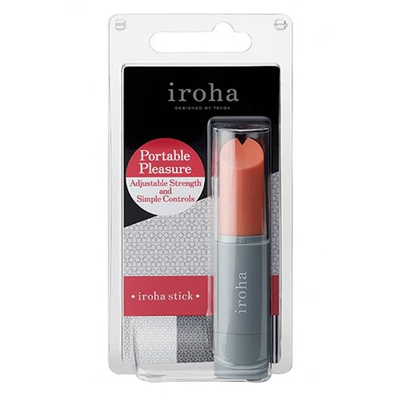 Віброкуля у вигляді помади Iroha Stick Tenga, медичний силікон, помаранчева з сірим sexstyle | Зображення 2