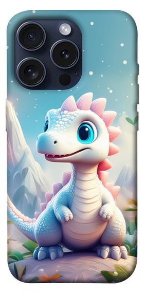 Чохол з картинкою Білий дракоша для Apple iPhone 15 Pro (6.1")