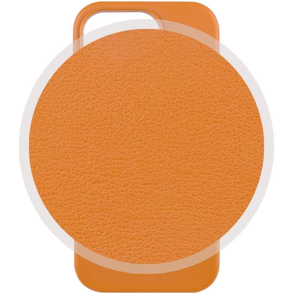 Шкіряний чохол Leather Case (AAA) with MagSafe and Animation для Apple iPhone 14 Pro (6.1") Golden Brown | Зображення 1