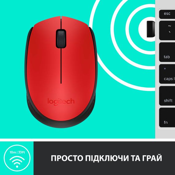 Мишка Logitech M171 Red (910-004641) | Зображення 5