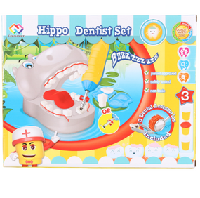 Набор теста для лепки 3 баночки Стоматолог для бегемота Play-Doh