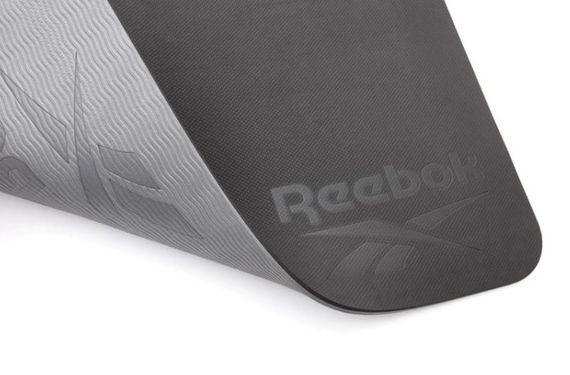 Двосторонній килимок для йоги Reebok Double Sided Yoga Mat чорний, сірий Уні 176 х 61 х 0,6 см RAYG-11042BKGR | Зображення 2