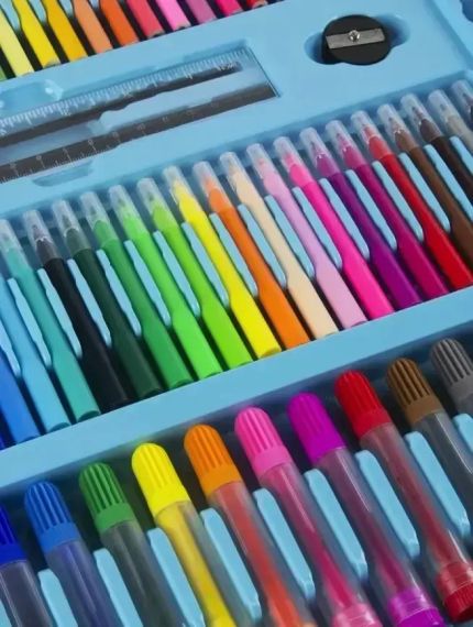 ОЧЕНКА! Набір для дитячої творчості у валізі з 208 предметів Блакитний (Плохе паковання 3117) | Зображення 3