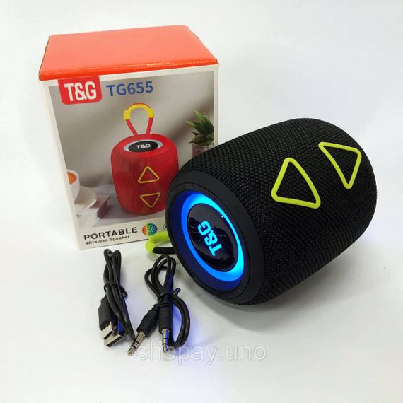 Bluetooth колонка з красивим підсвічуванням TG655, Світломузична портативна колонка SE-76 | Зображення 8