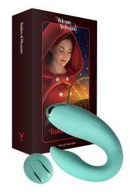 Вибратор для пар FairyGasm PleasureBerry green, зарядный кейс, пульт ДУ sexstyle