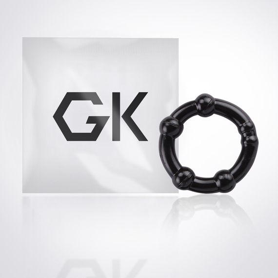 Набор эрекционных колец с бусинами Get Lock Cock Rings, черные, 10 шт. sexstyle | Зображення 2