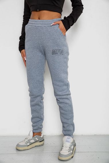 Спортивные штаны женские на флисе, цвет серый, 238R01908-5 | Зображення 2