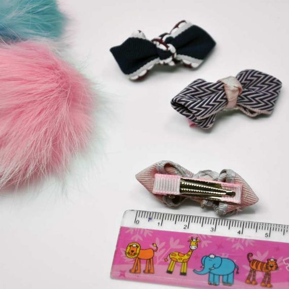 Заколка для собак Cheepet  Бантик Ромбик на железном зажиме | Зображення 1