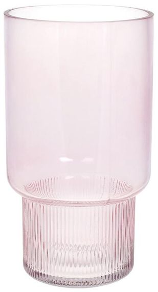Ваза настольная стеклянная Fuji 25.5х14см light pink