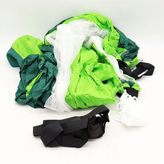 Підвісний туристичний гамак з москітною сіткою (2,45х1,3м), до 200 кг, HAMMOCK NET / Нейлоновий гамак-намет для відпочинку | Зображення 8