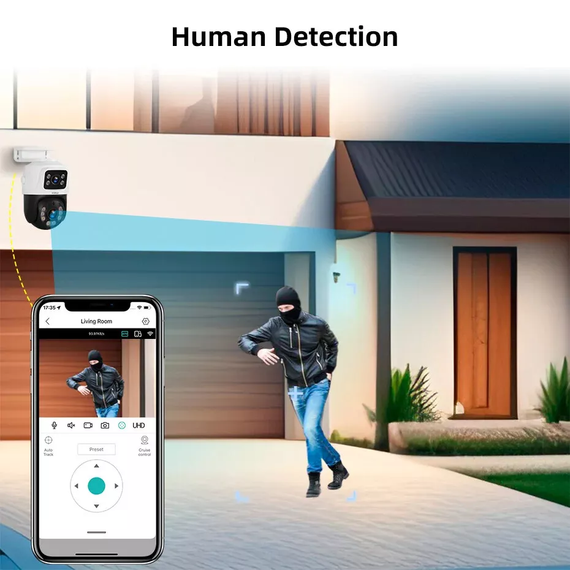 Комплект видеонаблюдения проводной с просмотром через 3G сеть DVR KIT 4ch металл HD набор на 4 камеры с регистратором | Зображення 6