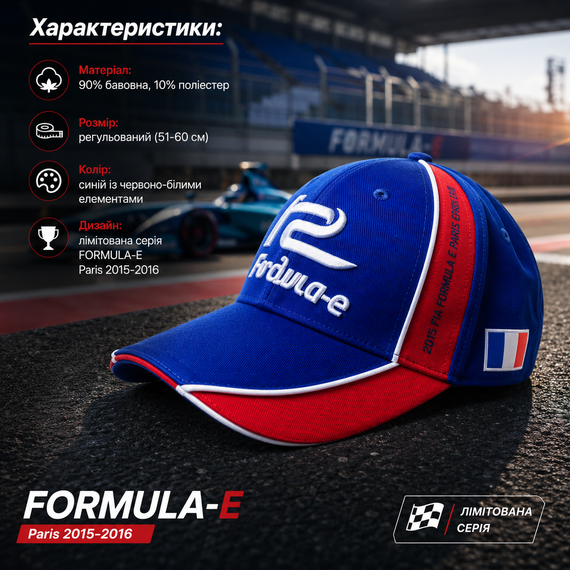Кепка лімітованого випуску FORMULA-E (Париж 2015–2016)51-60 | Зображення 5
