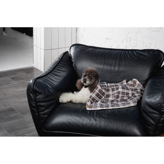 Плед Pet Fashion Bliss 2 для собак і котів плюш сірий картатий 70,5х94 см | Зображення 6