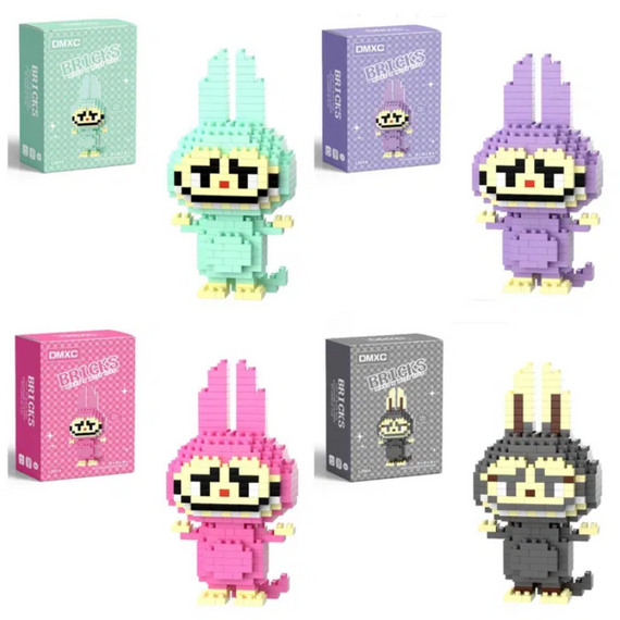 Конструктор BRICKS Лабубу LABUBU Фіолетовий, 3D конструктор 11 см, 151 деталей | Зображення 3