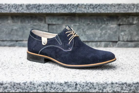 Замшеві туфлі сині Lucky Choice 43 розмір | Зображення 3