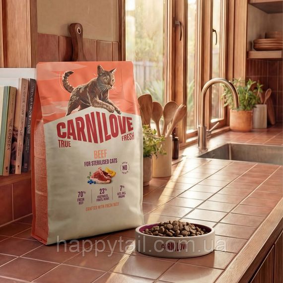 Беззерновий сухий корм Carnilove True Fresh для стерилізованих котів яловичина 2 кг (арт. 173752) | Зображення 7