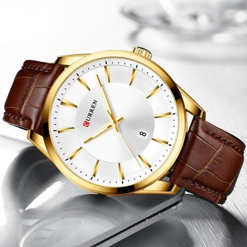 Чоловічий годинник Curren 8365 Brown-Gold-White | Зображення 2