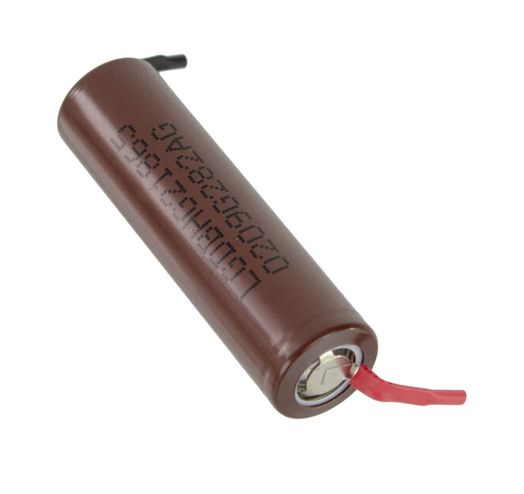 Аккумулятор LG 18650 HG2 3000 мАч - мощный Li-Ion элемент питания металлический корпус с никелевой лентой 3,6 В Коричневый