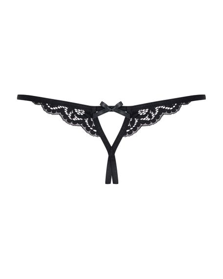 Стринги з розрізом Obsessive 831-THC-1 otwarte Чорний S/M | Зображення 9