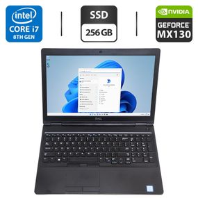 Ультрабук Dell Latitude 5590 / 15.6" (1920x1080) IPS / Intel Core i7-8665U (4 (8) ядра по 1.9 - 4.8 GHz) / 16 GB DDR4 / 256 GB SSD / nVidia GeForce MX130, 2 GB GDDR5, 64-bit / WebCam б/в