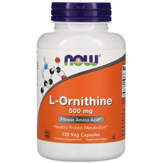 Орнітін NOW Foods L-Ornithine 500 mg 120 Veg Caps NF0122