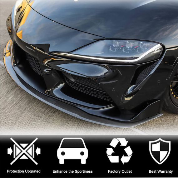 Накладка на передній бампер Lip V1 (Карбон) для Toyota Supra 2019- рр | Зображення 3