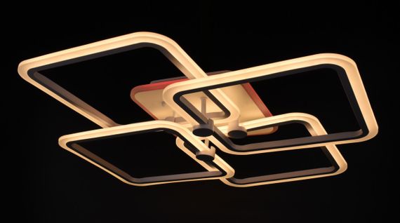 Люстра світлодіодна стельова LED світильник для квартири на стелю лед з пультом 26102 Білий 11х64х64 см. | Зображення 9